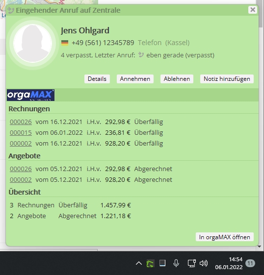 PhoneMondo's tweet photo. Und wieder ein neues Addon für #PhoneMondo verfügbar: orgaMax Online von deltra!
Jetzt kostenlos 30 Tage lang testen: https://t.co/e7yOOIVNcP
#orgamax #deltra #click2call #cti #buerosoftware #anrufbenachrichtigung https://t.co/nX8rgnzDUV