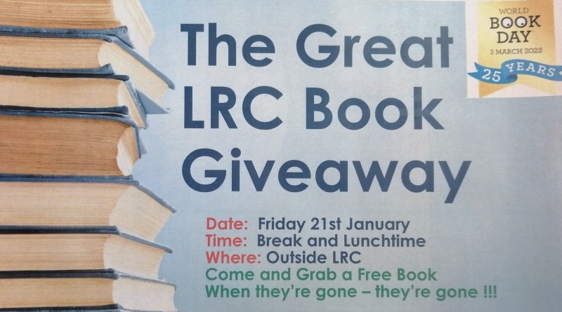 Myton_LRC's tweet photo. Calling #MytonSchool students.  We are having a Giant Book Giveaway outside the LRC this Friday at break and lunchtime.  We have some pre-loved books to give away to students.  First come, first served.  When they're gone, they're gone! See you there. https://t.co/rOCSmp3F15