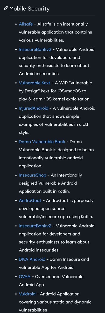 rootxyash's tweet image. A curated list of Intentionally Build Vulnerable Apps and Systems which can be used for Penetration Testing Practice &amp;amp; Bug Bounty too. 

github.com/kaiiyer/awesom…

github.com/vavkamil/aweso…
