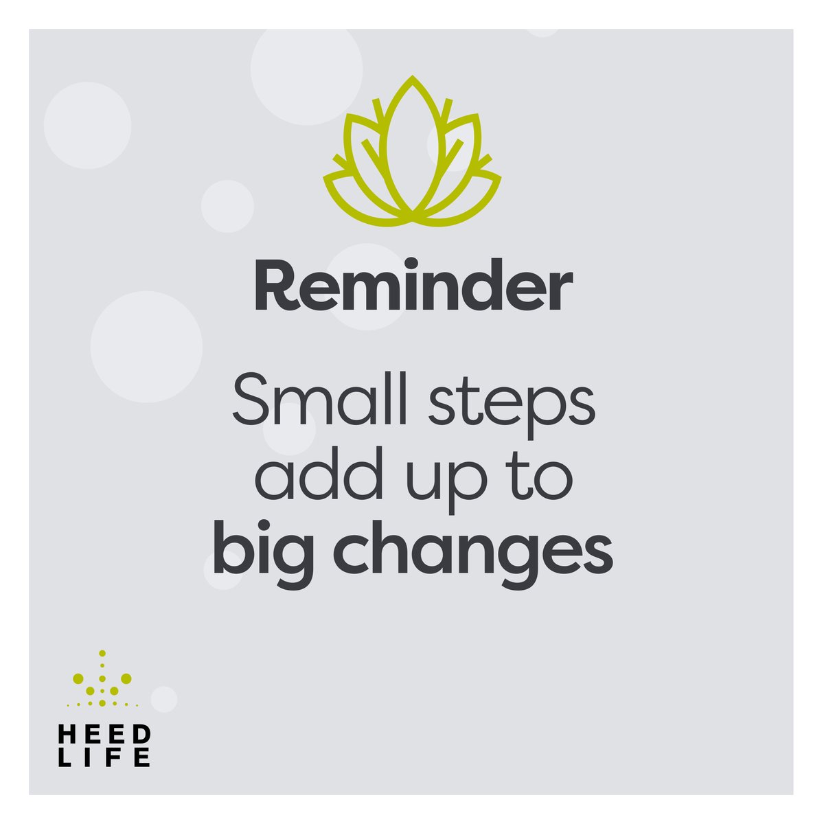 HeedLife's tweet image. Here's your Sunday evening reminder 💚

Big steps can sometimes feel overwhelming, and that's OK! Focus on the smaller things you can achieve now and you'll be closer to reaching your end goal 🙌

#PositiveReminders #TeamHeed #Positivity