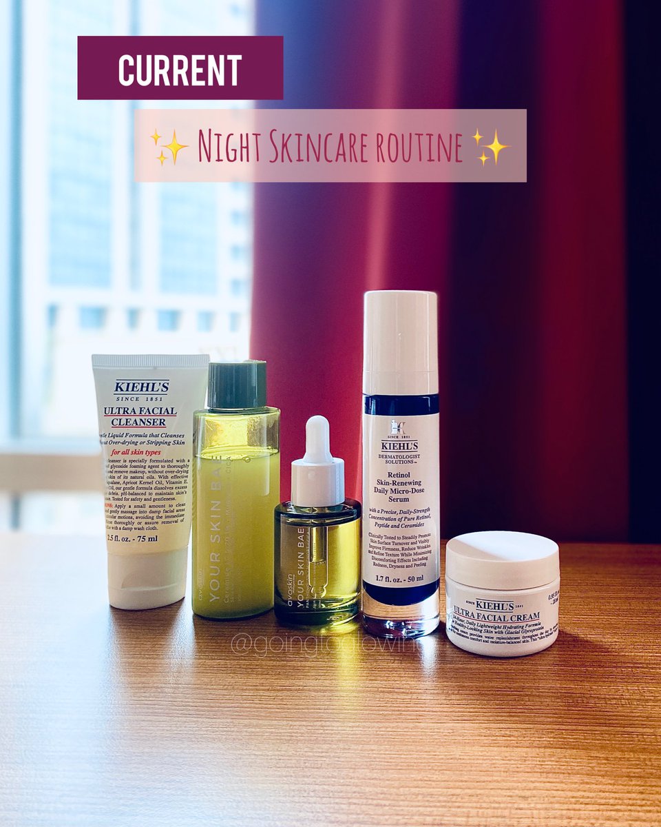 goingtoglowing's tweet photo. Btw, ini my current night skincare routine 💅🏻
Every day is retinol day! ✨
Bener2 tiap malam..
Seneng banget deh pake Kiehl’s Retinol Serum tiap malam tapi aman jaya sentosa 😭👍🏻
Racikan ini mantul bgt di kulitku 💯

#reviewsoon
#racuninskincare https://t.co/r4KXGBI5As