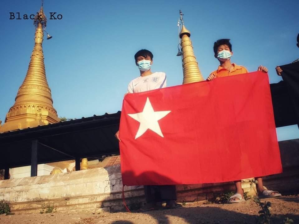 TTFR__Myanmar's tweet photo. People from a village of Monywa staged the anti-dictatorship movement today. #SanctionMOGE
#2022Jan18Coup
#WhatsHappeningInMyanmar https://t.co/CwdqNZ0YUa