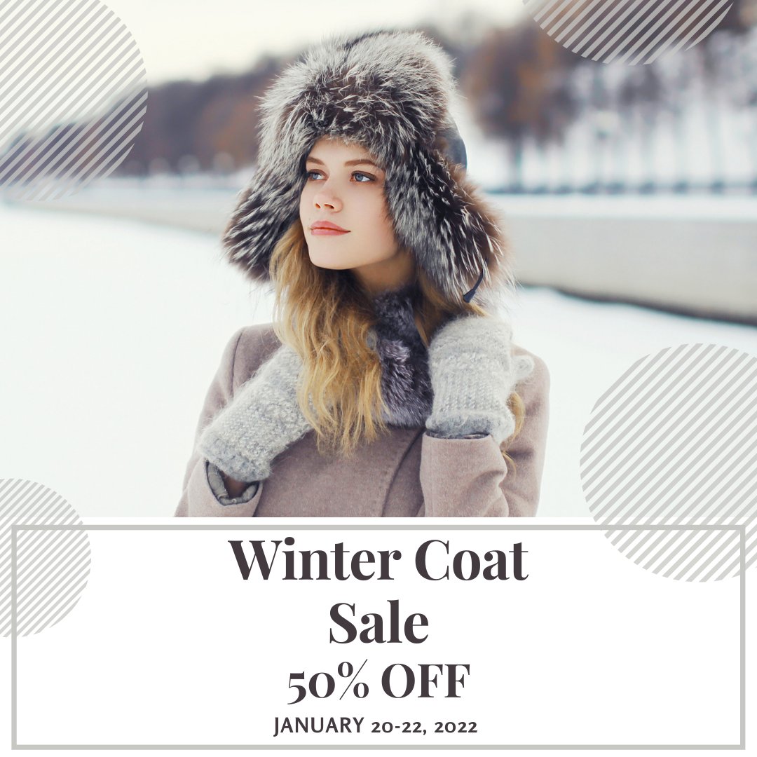 InspBoutiqueSGF's tweet photo. Don't miss our Winter Coat Sale and save 50%  January 20-22!
#upscaleresale #shopwithapurpose #inspiredboutiquesgf https://t.co/vgpfrJVNvC