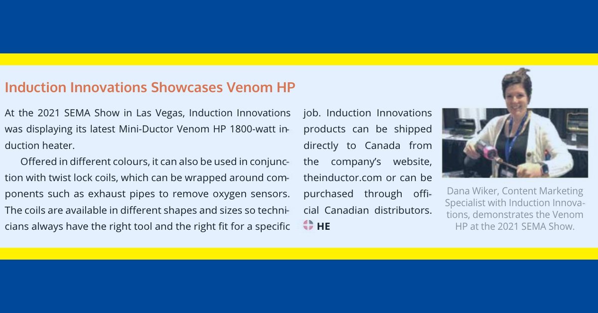 invisibleheat's tweet photo. We see a familiar face in the latest issue of @Autosphere_ca! That's Dana, our Content Specialist, doing a demo with our Pink #VenomHP at @SEMASHOW. Thanks for stopping by our booth to see whats heating up
Full issue here:
https://t.co/PsREFwMjJf
#SEMAShow #SEMA2021 #MiniDuctor https://t.co/78QTd9pNR0