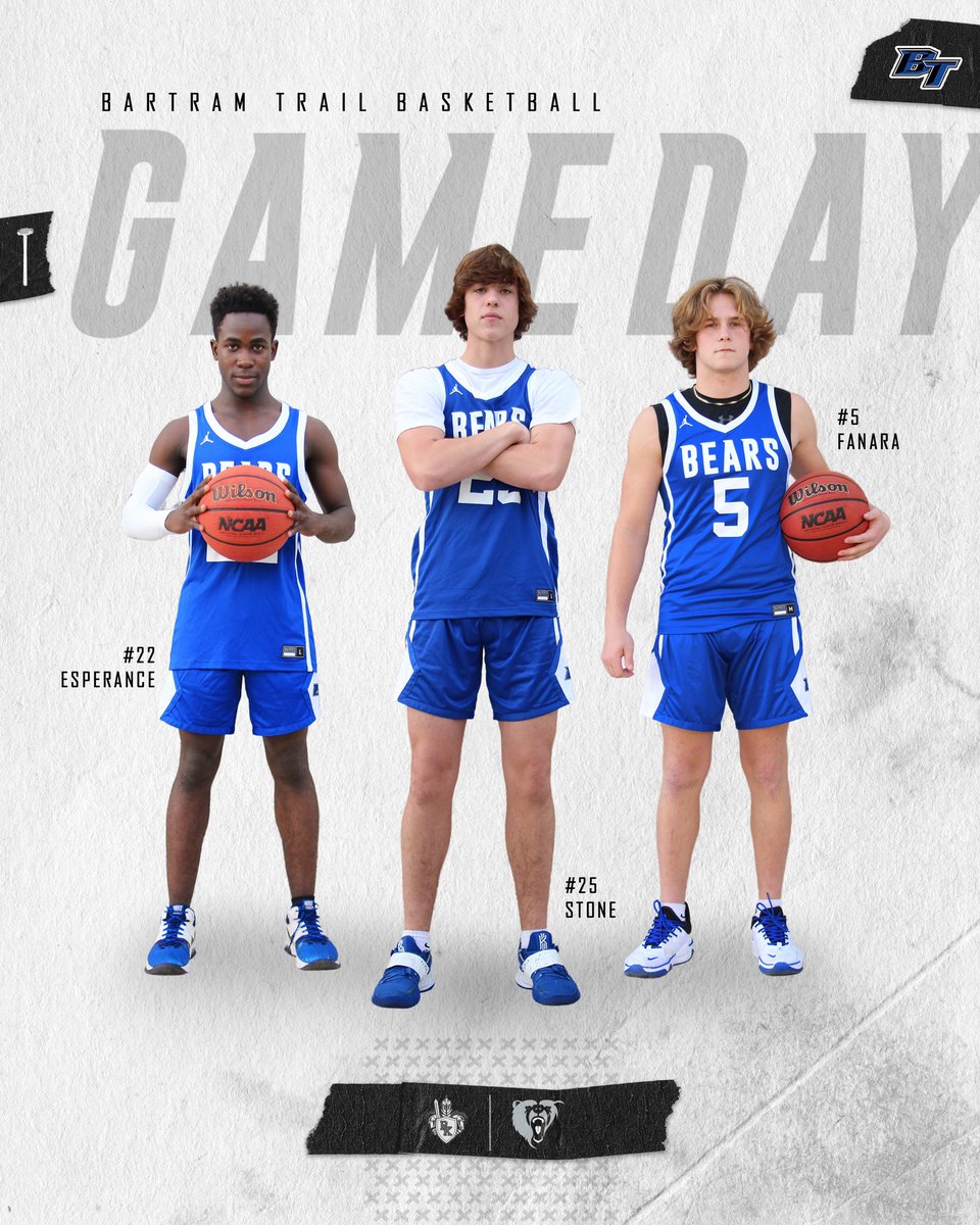Bartram Trail Athletics π» (@bt_athletics) on Twitter photo G A M E D A Y
βΉπ½ββοΈ <a href="/btbasketball/">Bartram Trail Basketball βΉπ½ββοΈ</a>
π Bishop Kenny
π’ 7:30
π <a href="/BartramTrail/">Bartram Trail Bears</a>
π©π»βπ» <a href="/AthleticoCreate/">LeAnna Hayward</a>
#GoBearsπ» G A M E D A Y
βΉπ½ββοΈ <a href="/btbasketball/">Bartram Trail Basketball βΉπ½ββοΈ</a>
π Bishop Kenny
π’ 7:30
π <a href="/BartramTrail/">Bartram Trail Bears</a>
π©π»βπ» <a href="/AthleticoCreate/">LeAnna Hayward</a>
#GoBearsπ»