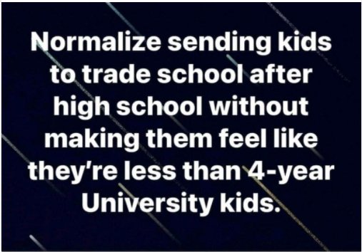 The majority of good jobs in any zip code exist in the space beyond a HS diploma but before a 4 year degree. It's time to reimagine HS to reflect reality.
