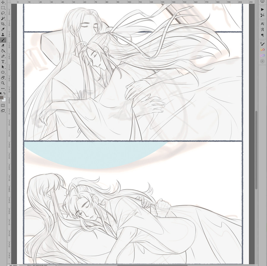 gives myself hand cramps drawing wangxians hair in every comic panel 