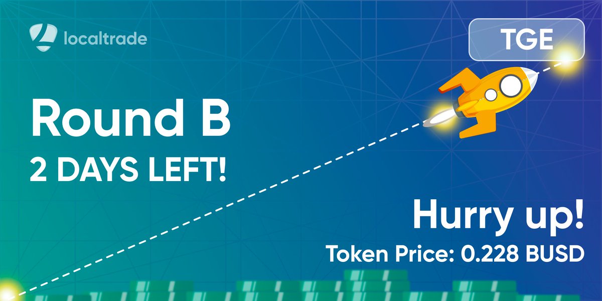 🔥 Attention! 
Round B is almost over, and the $LTT Listing on PancakeSwap is coming😍🚀

Don't miss your chance 💫

Read full info here 👉 t.me/localtradecc/1…

#LocalTrade #LTToken