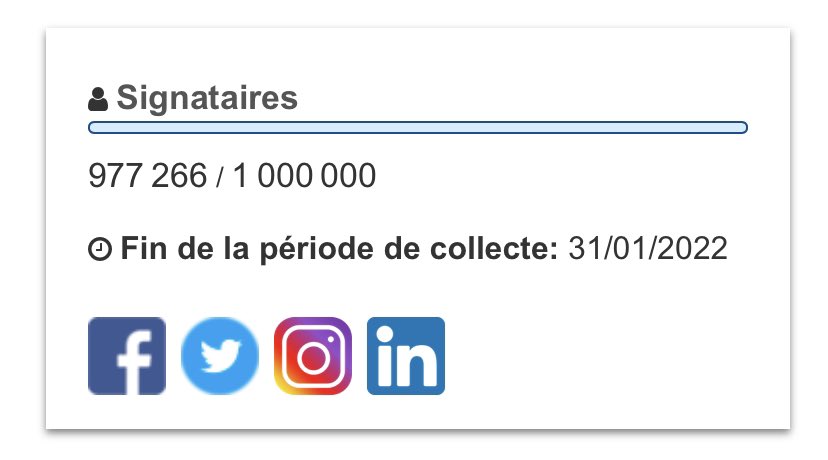 🦈  977 266 !
Encore un tout petit effort !
Signez et retweetez 🙏🏻 !

eci.ec.europa.eu/012/public/#/s…