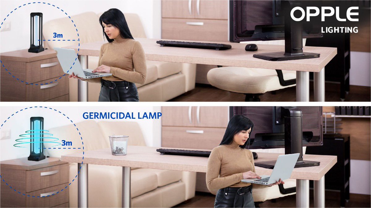 Oppleindia's tweet photo. UVC light kills 99.99% of germs like viruses and bacteria.
Now disinfect any kind of space & surface the easy way with OPPLE UV-Germicidal Lamp. It has a unique feature of motion detection for your safety.
#UVLight #DisinfectSurfaces #KillVirus #Covid #Omicron #Covidfree #OPPLE https://t.co/TN0VswkvTN