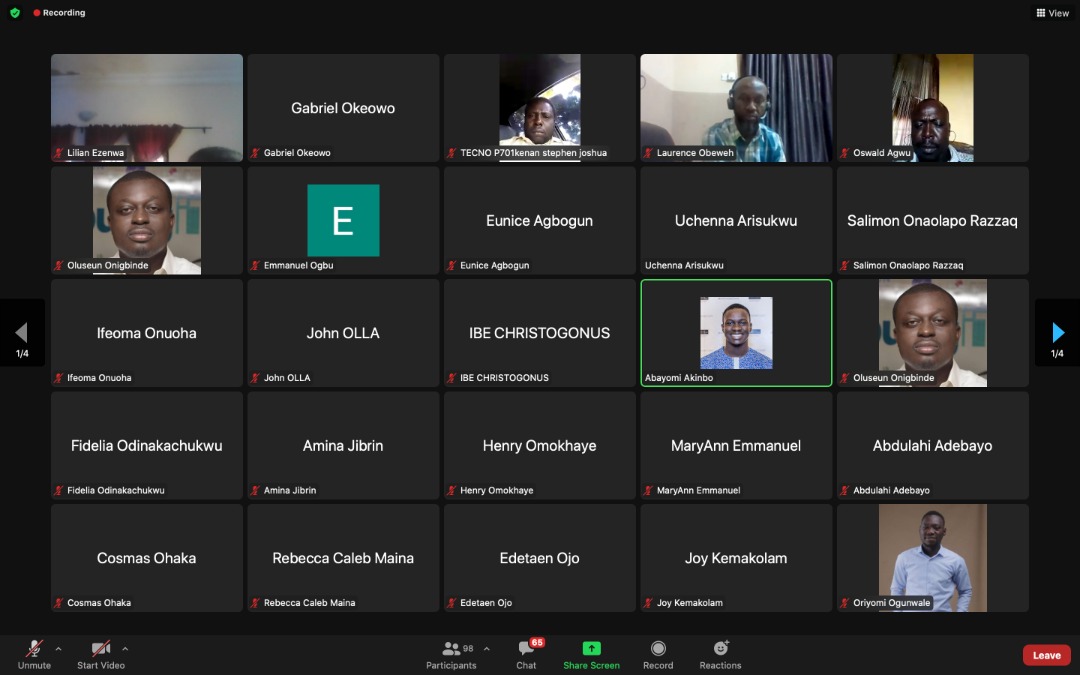 OpenAllianceNG's tweet photo. Ongoing virtual meeting with Open Alliance members in Nigeria on improving CSOs participation in the #NAP2 implementation and how to ensure the Alliance works best even at the subnational level.
Cc @BudgITng
@NEDemocracy
@MRA_Nigeria
@centrelsd
@ppmonitorNG https://t.co/M4UP1ic2df