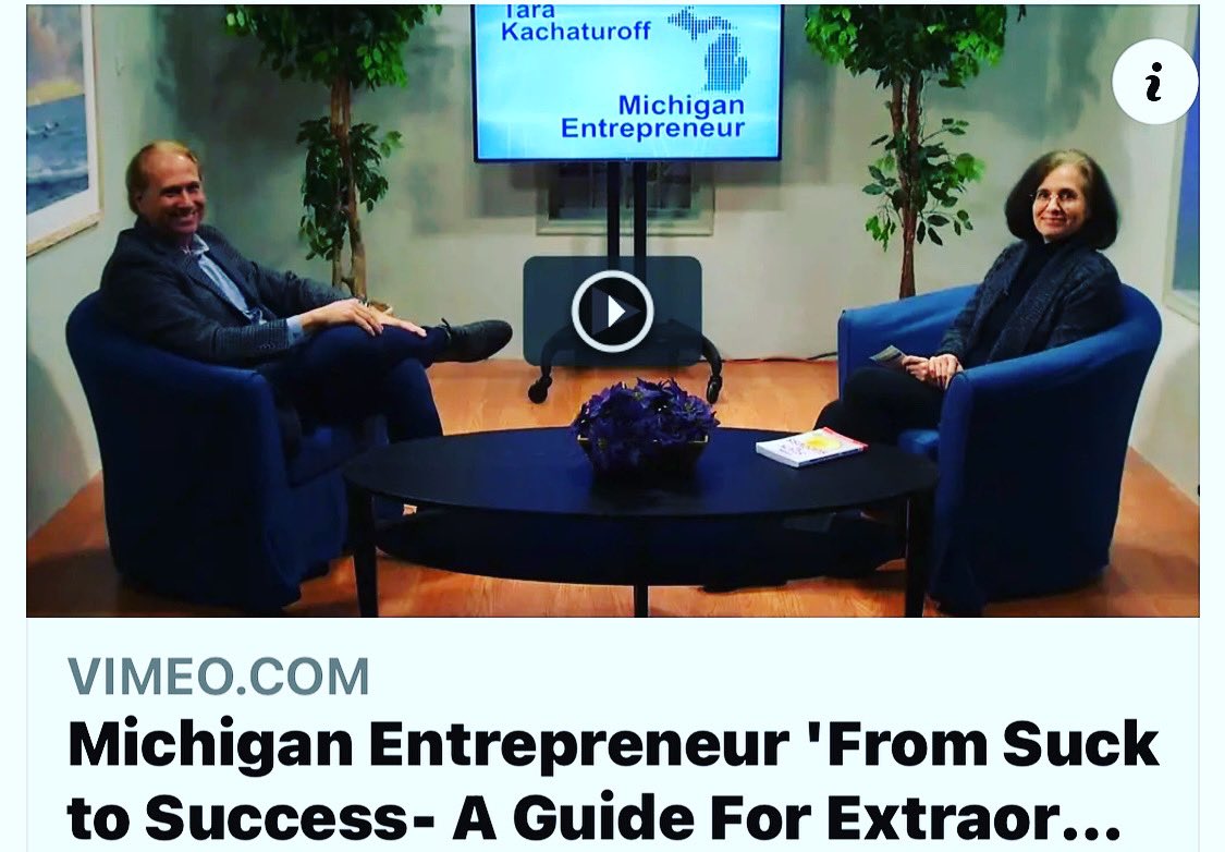 toddpalmer's tweet photo. A few weeks ago I was the featured guest on Michigan Entreprenuer with @TaraKachaturoff.  It was a great conversation!  

We talked about my book, the struggles of being an entrepreneur and so much more.  Check it out! #Entrepreneurship #Entrepreneur 

https://t.co/GjMFC9M2aT https://t.co/BDOEWGRoAA