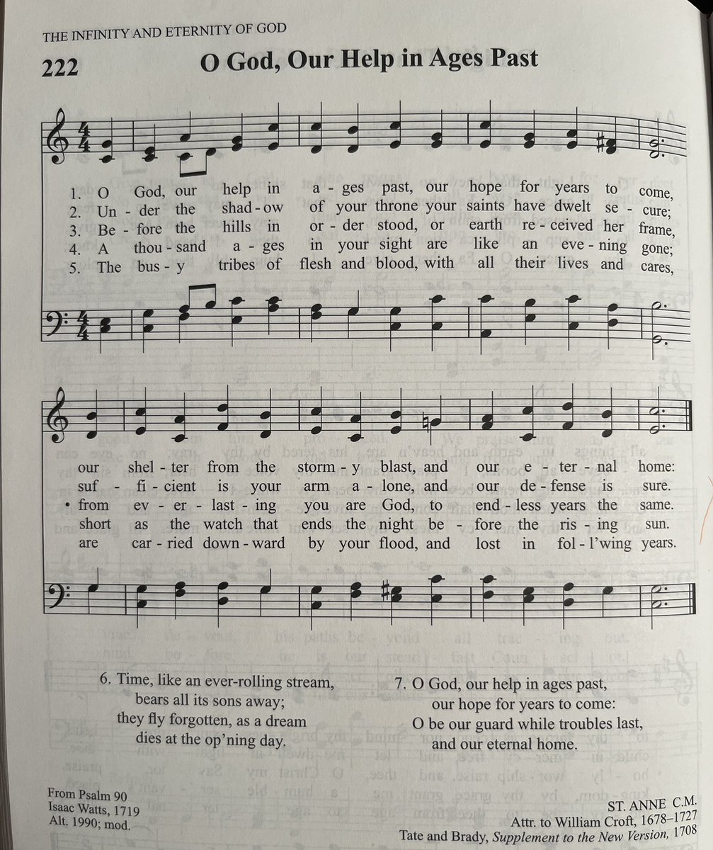 porterharlow's tweet photo. O God our help in ages past
our hope for years to come
still be our guard 
while troubles last,
and our eternal home!

—Isaac Watts (1719) #Verse7 #SingAlltheVerses https://t.co/Y5sn09Kk9E