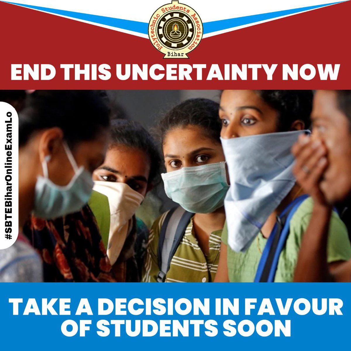 ShivamK51684595's tweet photo. Bihar sbte is ignoring the voice of students and conducting offline exam in this pandemic https://t.co/vjT7HZI08j