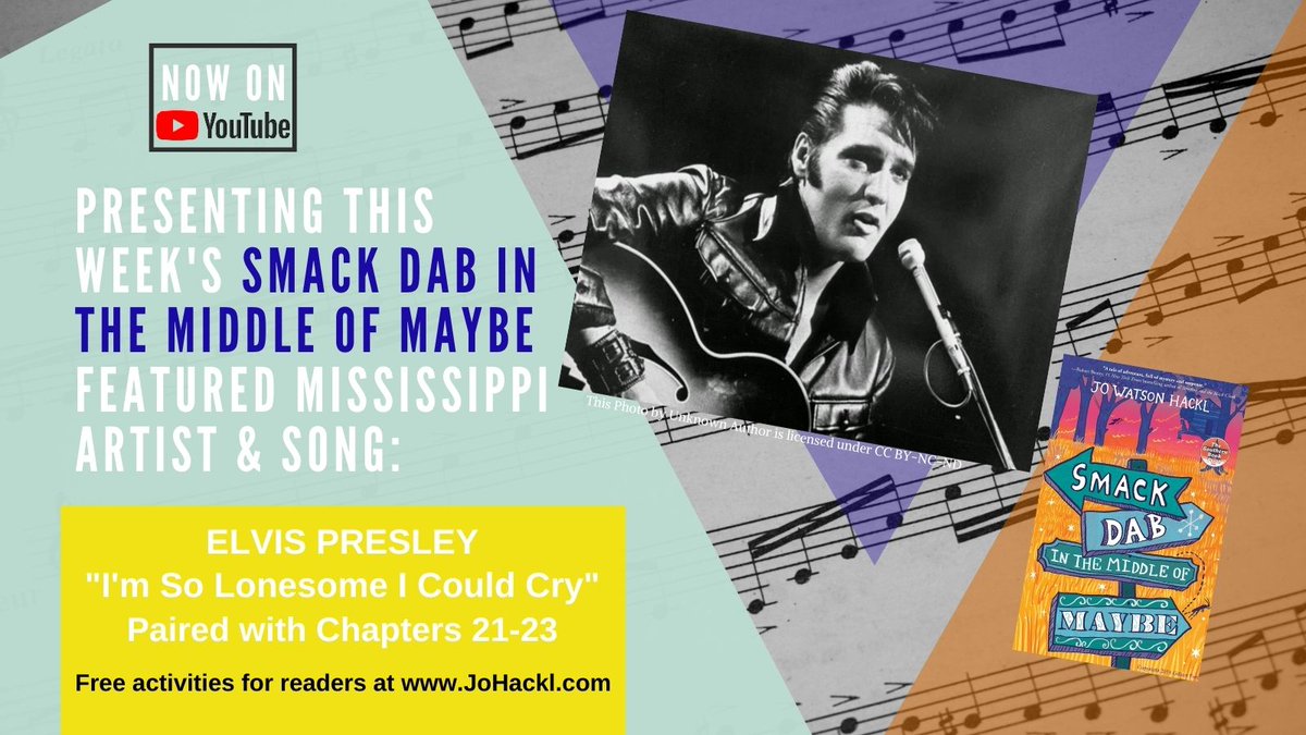 JoHackl's tweet photo. This week’s SMACK DAB #playlist features “I’m So Lonesome I Could Cry” performed by @ElvisPresley Elvis described it as “probably the saddest song I’ve ever heard,” and I completely agree. Full playlist: https://t.co/mytpx9cwcv Free resources: https://t.co/y5J9nGKFZf #MSArts https://t.co/ljVM9R7WaT