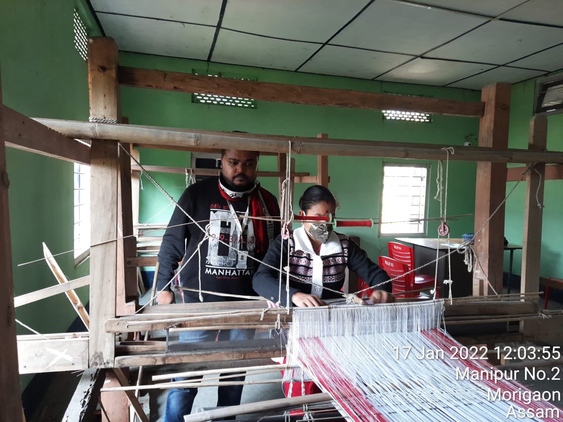 GrowPvt's tweet photo. Textile SSC ASDM Assessment conducted under Handloom Sector Morigoan , Assam for the job Role : Two Shaft Handloom weaver By Growwell on 17-1-22 @TextileSSC @MSDESkillIndia @NCVETIndia https://t.co/g3qxnYg9yw