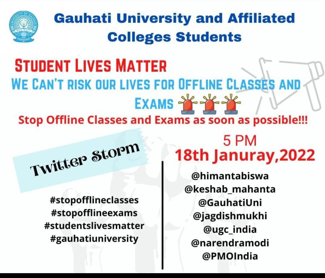 SunainaNrds's tweet photo. @stopofflineclass
@stopofflineexam
@Studentslivesmatters
@GauhatiUni 
@himantabiswa 
@ranojpeguassam 
@jagdishmukhi 
@narendramodi 
@ugc_india https://t.co/RoQ0khpuaU