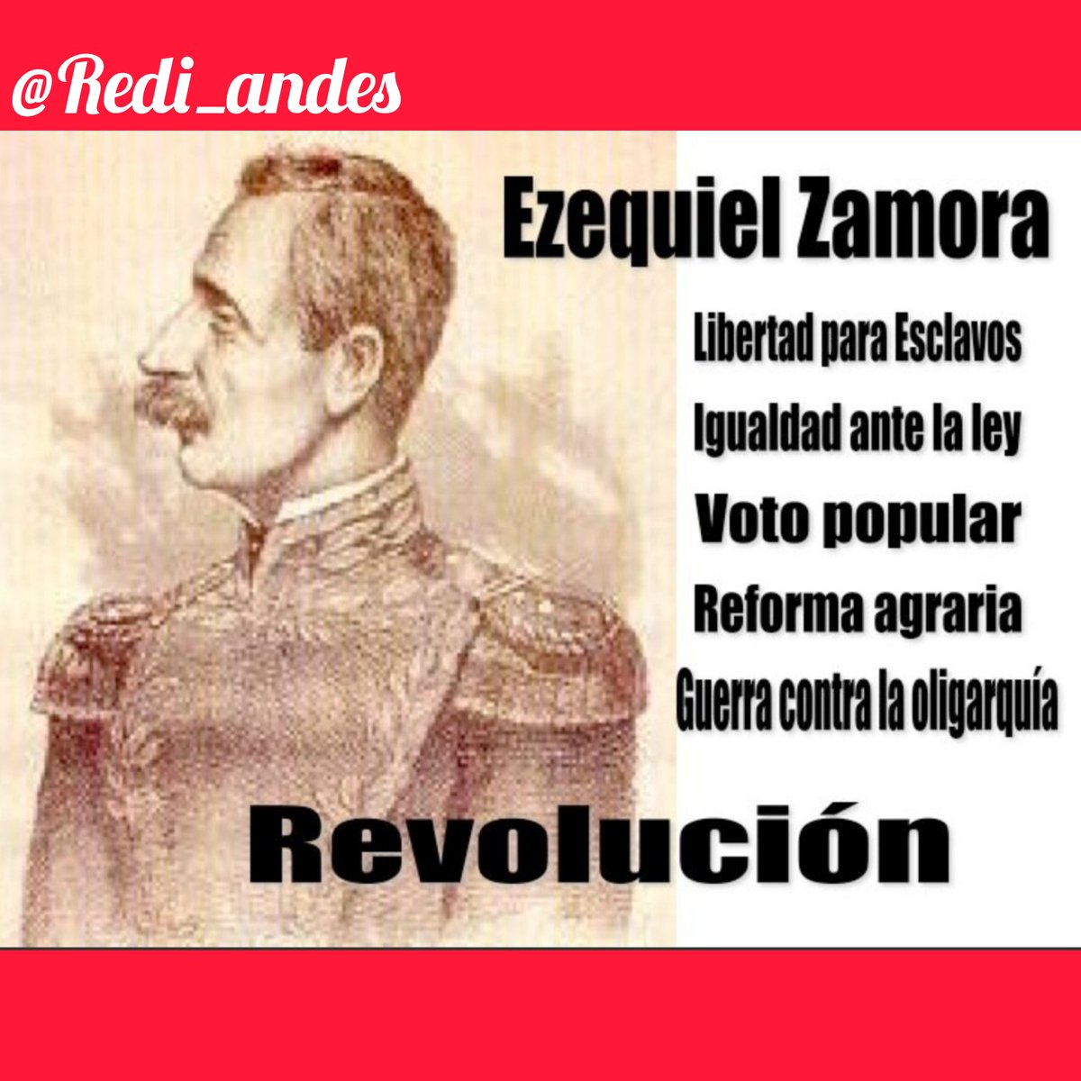 #18Ene II #BuenosDiasATodos les deseamos desde la <a href="/Redi_andes/">REDI N° 2 "Los Andes"</a> compartimos con ustedes pensamiento del General del Pueblo Ezequiel Zamora. <a href="/NicolasMaduro/">Nicolás Maduro</a> <a href="/vladimirpadrino/">Vladimir Padrino L.</a> <a href="/dhernandezlarez/">GJ. Domingo Hernández Lárez</a> #SomosConstructoresDePatria.