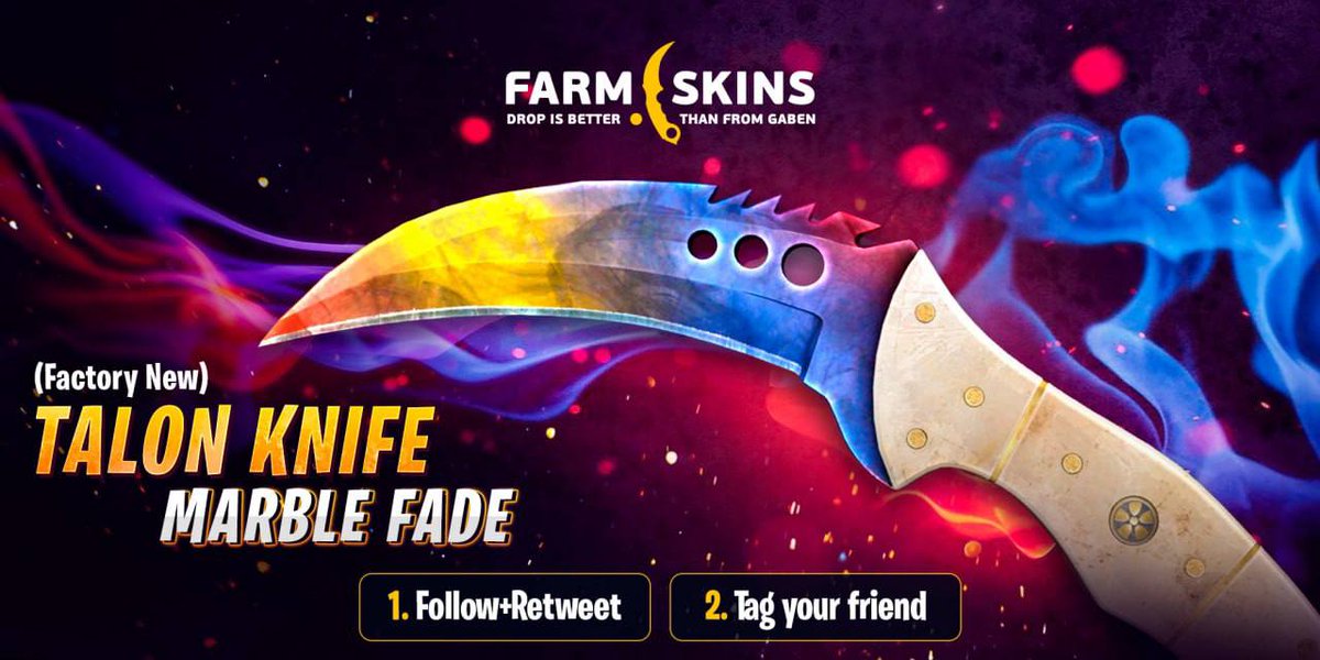 🔥GIVEAWAY 🔥

Talon Knife | Marble Fade (Factory New)

Few rules:

FOLLOW+RETWEET
TAG FRIEND❤️