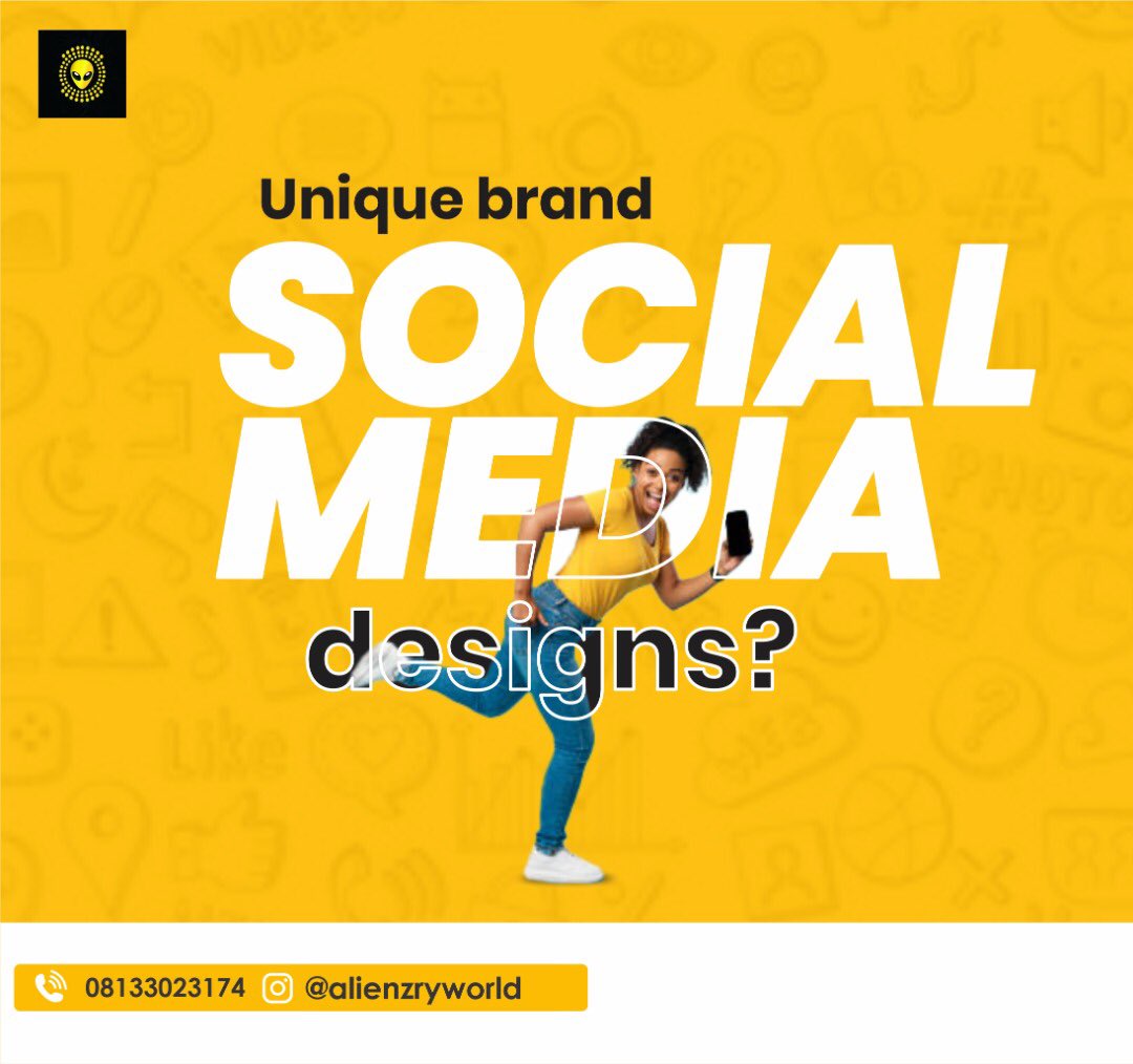 alienzry's tweet image. Let's help your brand with an amazing brand identity and social media designs at an extremely affordable cost.

Send us a dm right away!
#alienzry #socialmediamarketing #socialmedia #branding #Twitter_NG