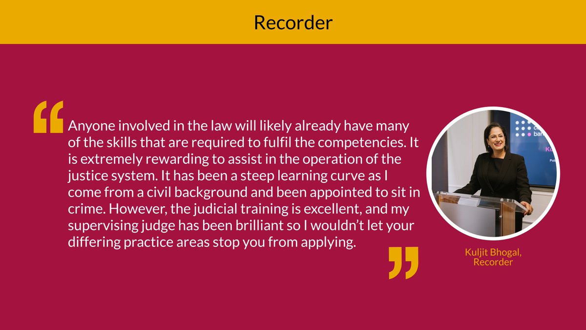 becomeajudge's tweet photo. Applications for Recorder are now open. Apply here: https://t.co/iXc6PdfzCP https://t.co/JGRufKQn6j