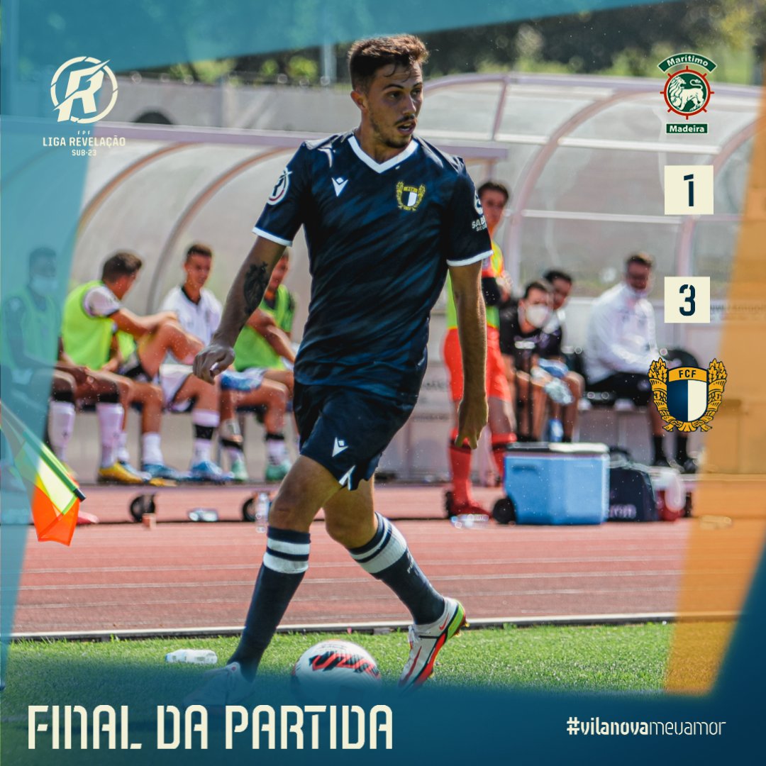 ⏱️ Final da partida
CS Marítimo 1⃣ - 3⃣ FC Famalicão
🏆 Fase de apuramento para a Taça Revelação 
⚽ <a href="/ar10_andre/">André Ricardo</a> (32'); Konaté (38') e @kikosaldanha19 (90+4')

⚪️🔵#vilanovameuamor #amordeperdicao