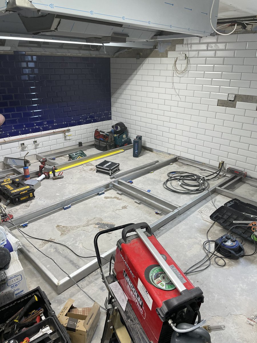 ControlInduction (@geoffsnelgrove) on Twitter photo Another day, another Cornish kitchen. This one is looking much more like a building site. The plinths for the cooking suites we’re building for <a href="/greensprojects/">Greens Kitchens</a> are being fitted ready for the resin floor to go in. Another day, another Cornish kitchen. This one is looking much more like a building site. The plinths for the cooking suites we’re building for <a href="/greensprojects/">Greens Kitchens</a> are being fitted ready for the resin floor to go in.