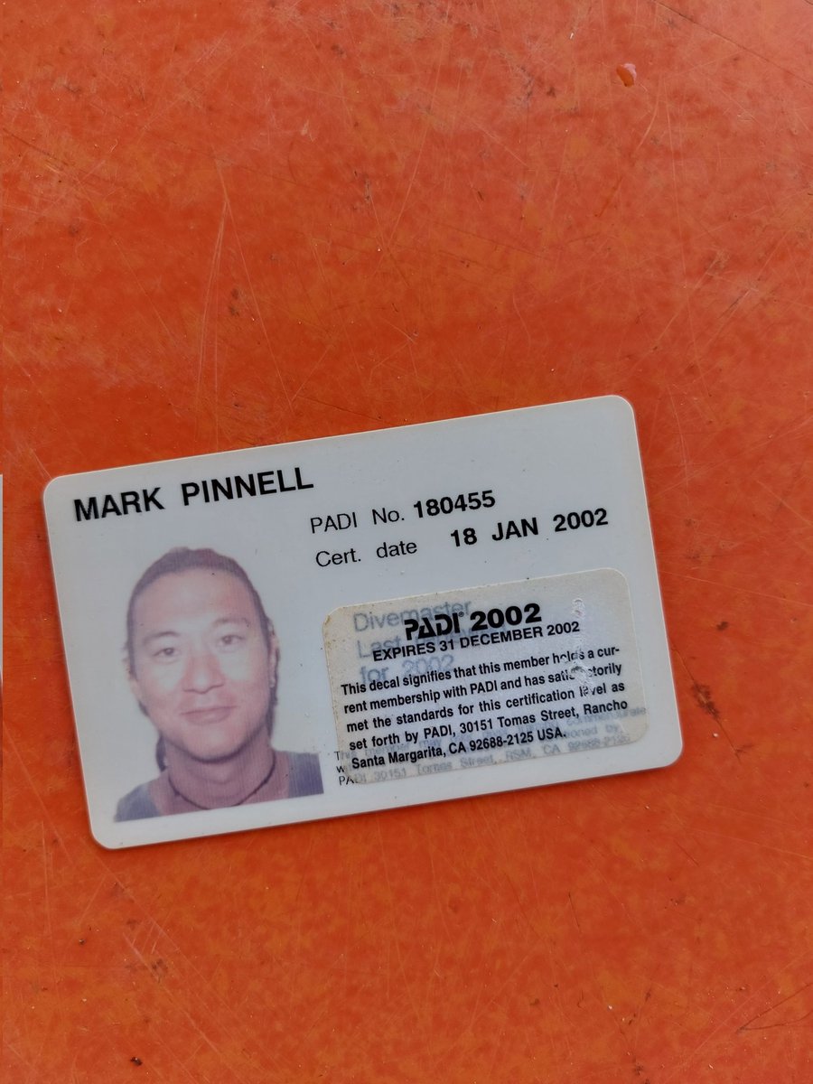 Mark is celebrating 20 years to the day as a @paditv professional Dive Master Certification. Thanks to all of you at PADI and around the world who have guided/befriended/influenced him on his adventure. #celebrating #scubadiving #adventures