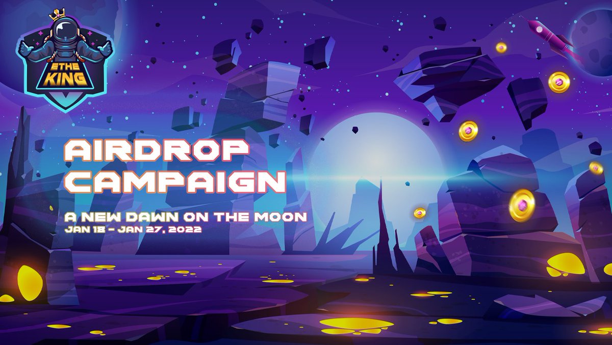 ETHEKINGio's tweet photo. ETHEKing - A new dawn on the Moon 
We very much appreciate your support and there are no words that can describe that, so NetSky decided to make another Airdrop campaign for our beloved astronaunts

Follow the bot below to come aboard with NetSky to the moon

@ETHEKingAirdropbot https://t.co/1bV3g24gi6