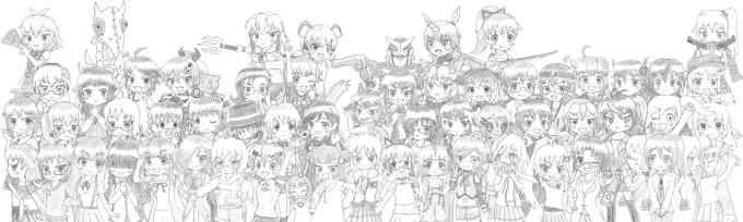 #とにかくワチャーッと集合してる絵を晒す見た人もやる 
こういうことですか?
こういうことですね? 