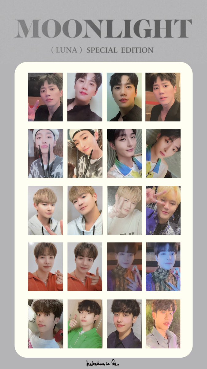 LUNA 'MOONLIGHT' PHOTOCARDS COMPILATION  

#너의밤이되어줄게 #루나 #LUNA #이준영 #장동주 #김종현 #윤지성 #김동현