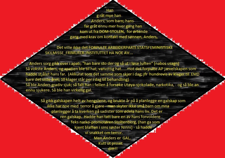 World_Crooks's tweet photo. @IngeDHanssen  @Stortinget @PSTnorge @Kripos_NCIS 
Du får braute av deg om samtlige terrorister, Toska bataljonen drepte jo  - som Anders - mennesker, en politimann. 
Nestleder i AP_faenskapen! synes at TERROR SKAL KUNNE HYLLES!! Anders er syk på sinnet
https://t.co/ha2pAG6P4Y https://t.co/6SBi92sS4W