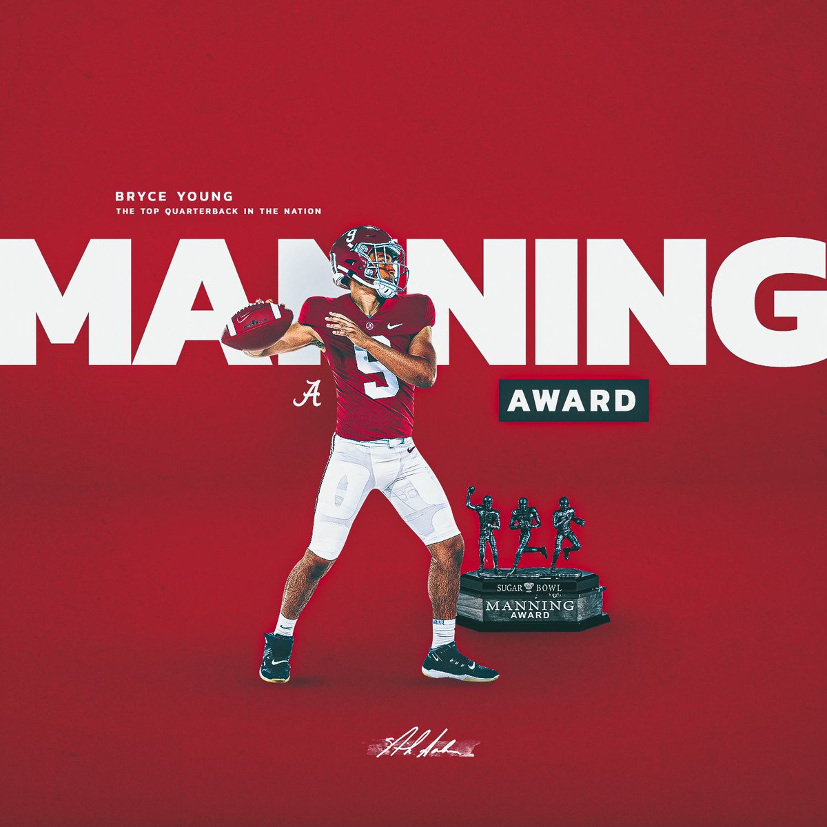 Your 2⃣0⃣2⃣1⃣ winner - <a href="/_bryce_young/">Bryce Young</a> 

bit.ly/3fyBCCX

#BamaFactor #RollTide