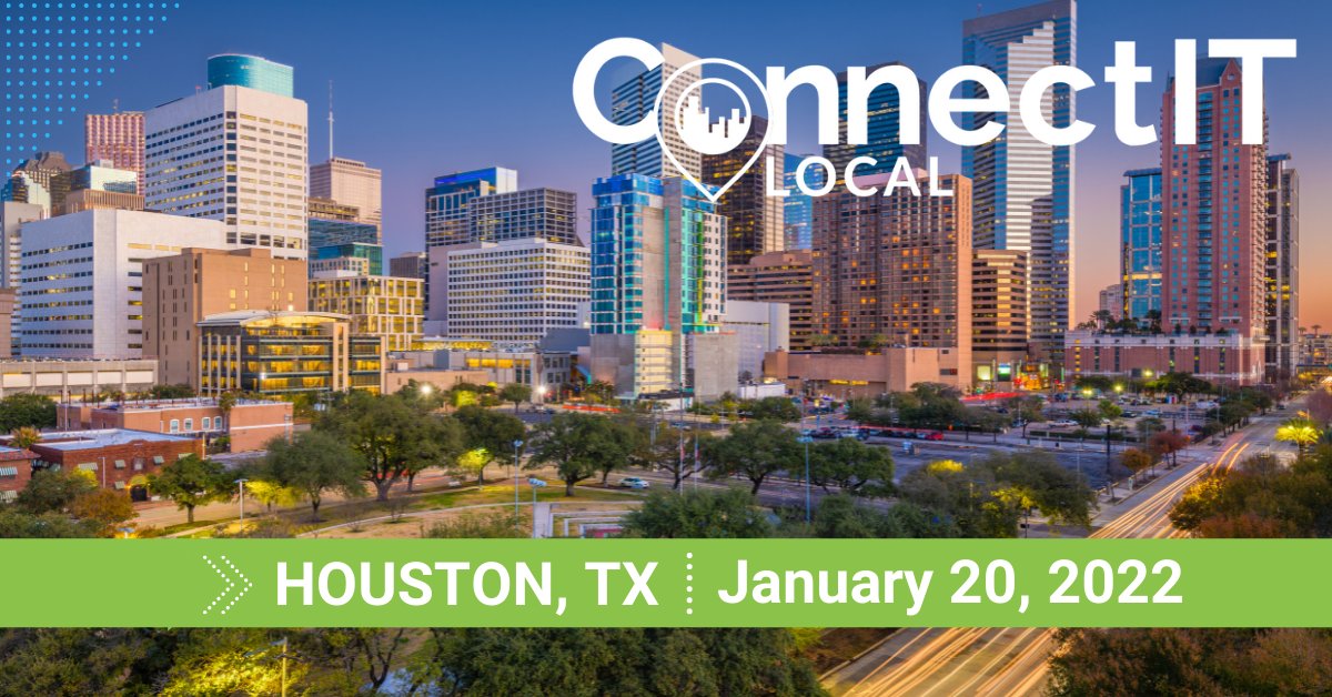 ID_Agent's tweet image. Are you in the Houston, TX area? If so, join us on Jan. 20, 2022 for the first #ConnectITLocal of the year that will bring you to the very forefront of the #cybersecurity landscape! Find a Local near you: bit.ly/3fcvfFI