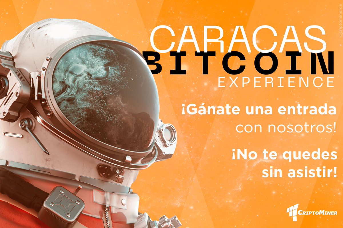 criptominerca's tweet photo. Gánate una entrada con Criptominer para @CCSBitcoinExp

1) Seguir nuestras cuenta en twitter e Instagram @criptominerca 
2) Darle like y RT 
3) Deja un comentario: ¿Cuál es tu interés del evento?

(Escogeremos el ganador o ganadora al azar) Suerte!

#CaracasBitcoinExperience https://t.co/GLr0U4hZuq