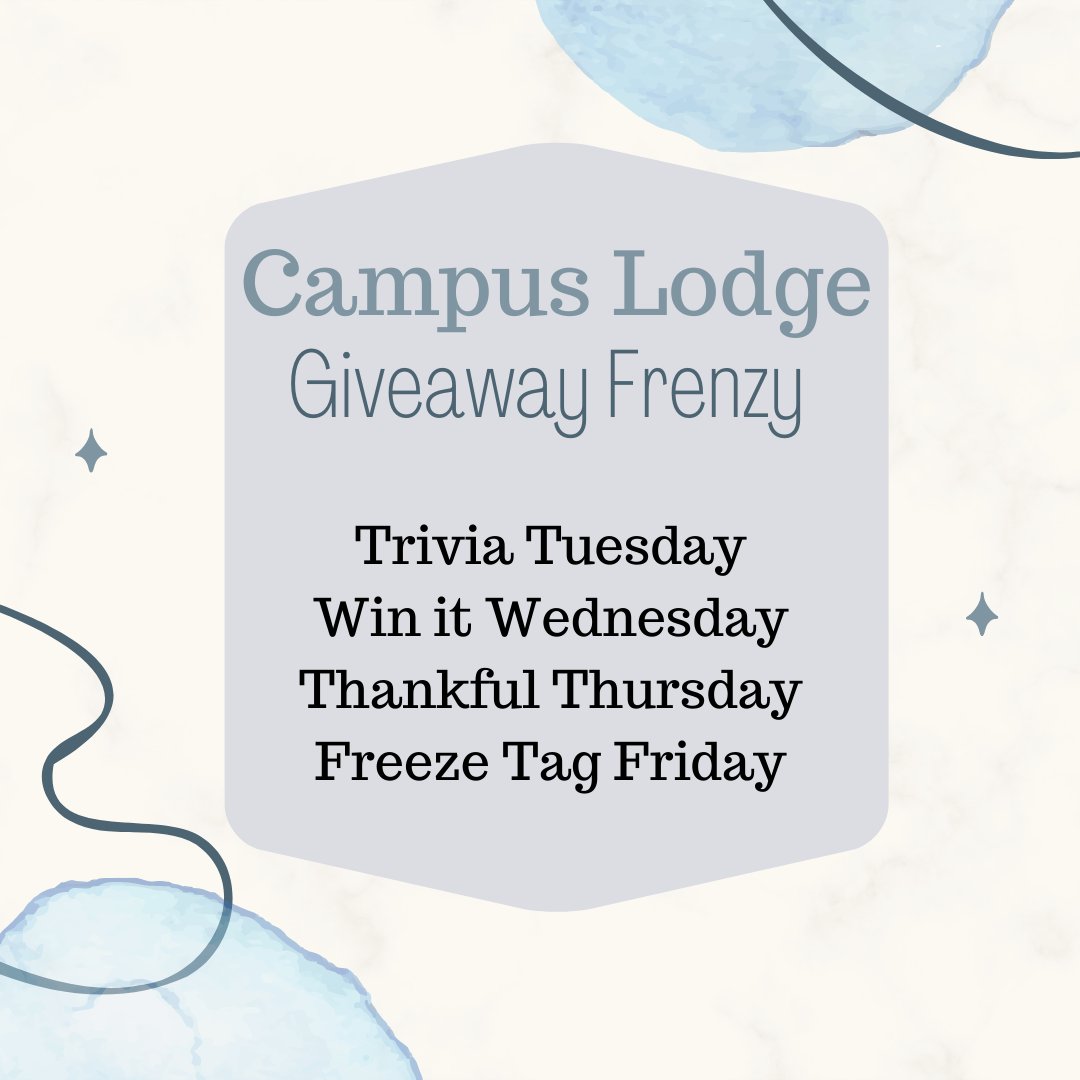 campuslodgecol's tweet image. Even though we are contactless we are still wanting to give back to our residents as they get settled in for the semester! We will be hosting virtual giveaways. Stay tuned to figure out how you can win!
