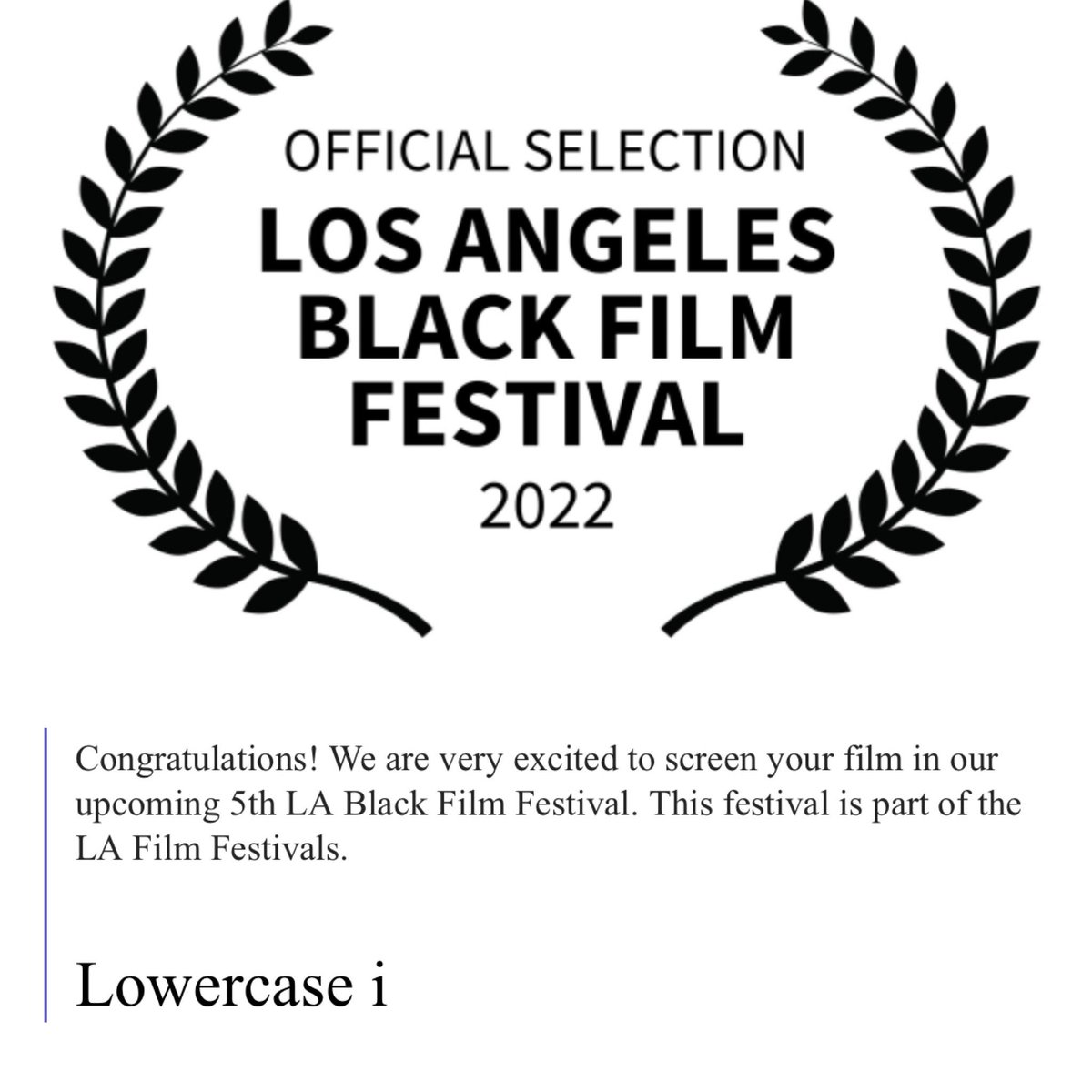 lowercaseifilm's tweet photo. Thank you @lafilmfestivals for selecting #lowercasei to screen at your festival. @delmpotter @Filmlookinc https://t.co/DUoem3zV3R