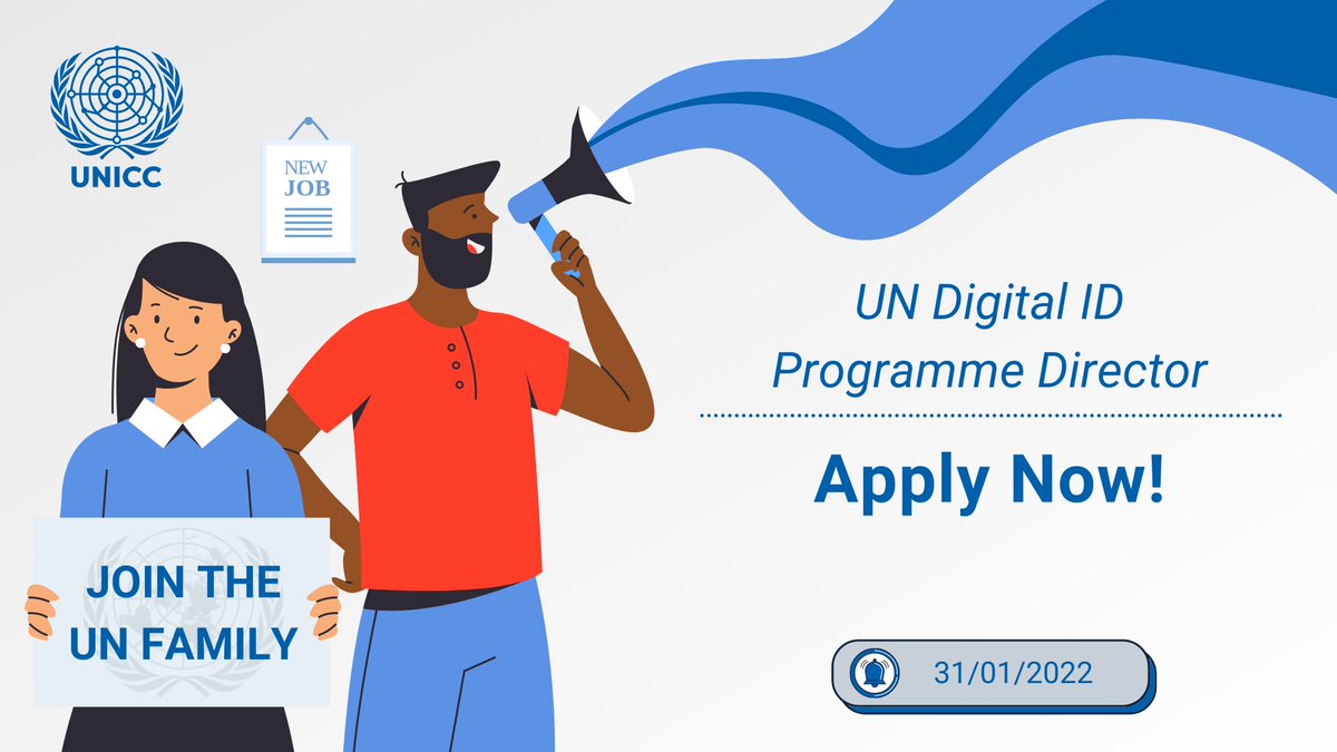 unicc_ict's tweet photo. 📢 UNICC is looking for a Programme Director to provide strategic &amp; operational leadership for the #UNDigitalID programme, to ensure a successful rollout &amp; adoption of this universal, system-wide identity solution.

👉Apply now: https://t.co/bxHYC58AAG https://t.co/Z4S7EQ5E50