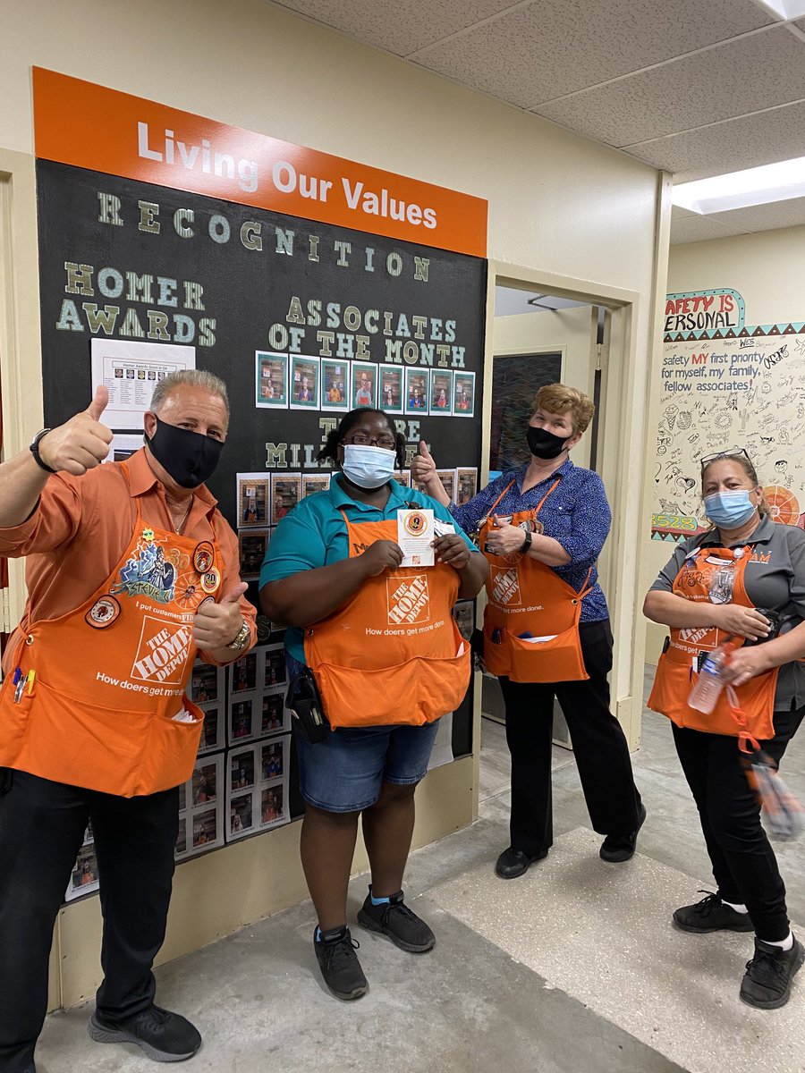 Marie celebrating 9 years with Home Depot! Congratulations and thank you for all your hard work