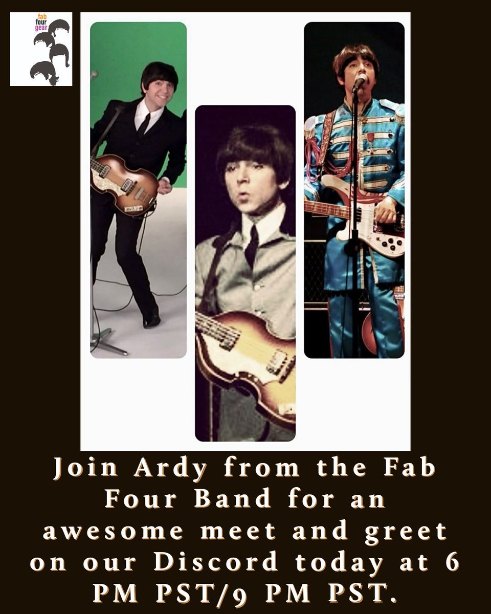 fabfourgear's tweet photo. We will be hosting @Fabard21 from @fabfourband for a fun Q&amp;A! Don't miss out! 

Click here-> https://t.co/MansGvzzJI https://t.co/0rV0pz16cD