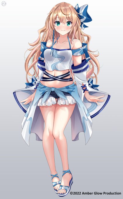 Hey guys!
I drew a vtuber for Amber Glow Production.(@AmbrGlw ) 
I am very happy and honored to be given the opportunity! Hope you guys like it~ 