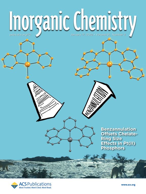 Welcome to our new issue of @InorgChem! pubs.acs.org/toc/inocaj/61/2 The cover this week is work from Williams, Herbert @herbert_lab et al on brightly luminescent platinum complexes. And wow, a fabulous trio of Featured Articles by Gunnoe/Groves, Mayer, and Zadrozny. @ACSPublications