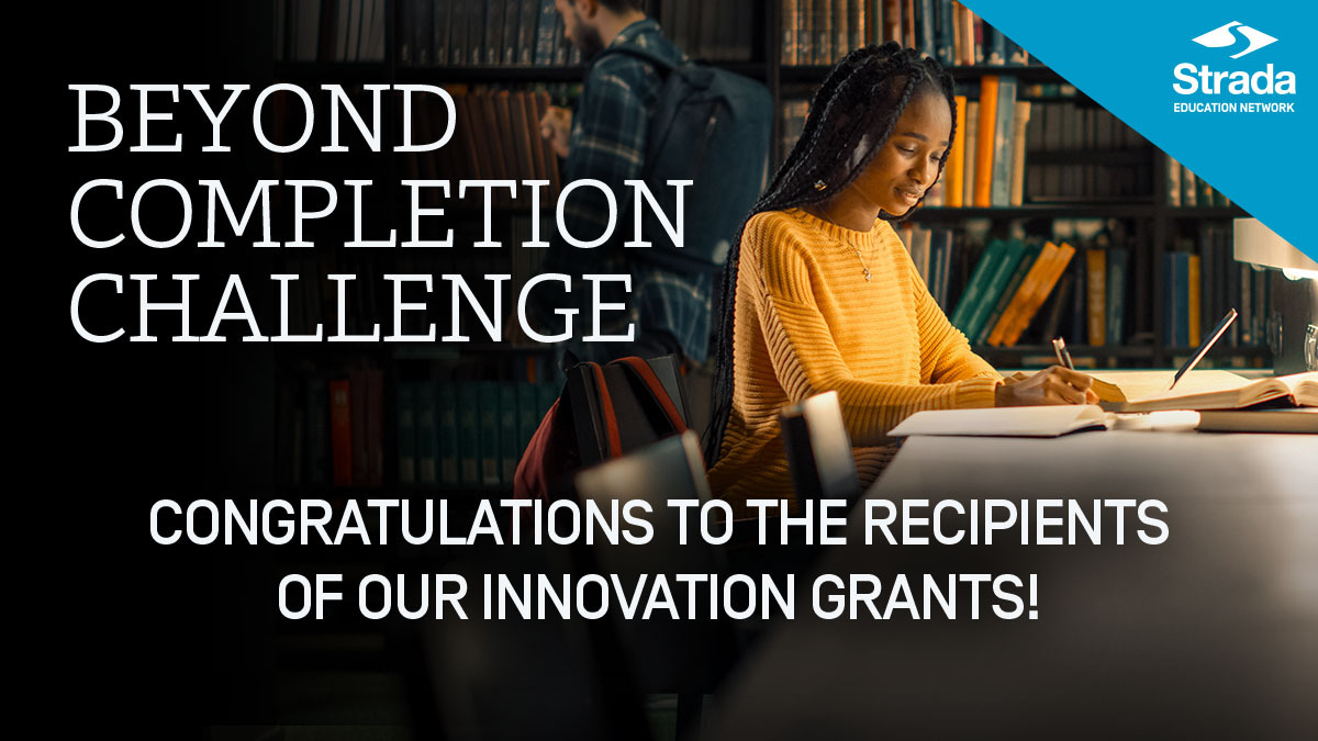stradaeducation's tweet photo. Congratulations to the winners of the initial phase of our $10 million grant challenge aimed at expanding solutions to improve career and life opportunities for students. Read more: https://t.co/rzpZy7CkQQ https://t.co/jodqyKMDrX