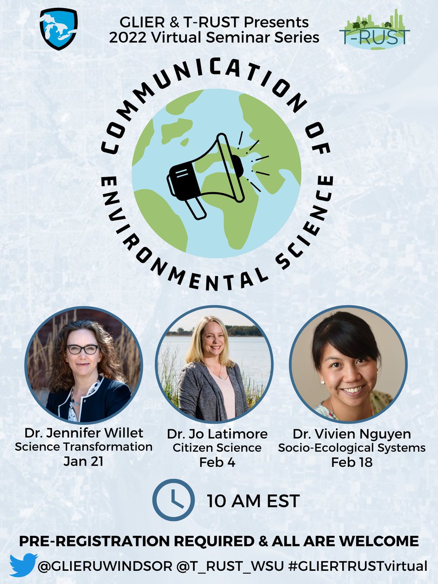 T_RUST_WSU's tweet photo. 🌟 Join us for #GLIERTRUSTvirtual 1st speaker Dr. Jennifer Willet! This FRIDAY 10AM ET she will present This is Bioart’s Moment! Pandemic reflections on radical interdisciplinarity. Register at: https://t.co/fGRUXqN4j3 

Tag: @incubatorartlab @glieruwindsor @t_rust_wsu https://t.co/iQF0pyyvtL