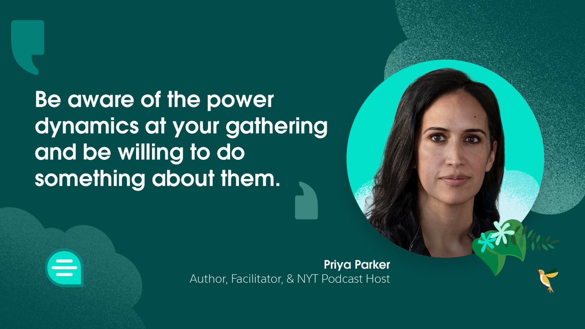 Are your weekly sales meetings good enough?

Many gatherings have flaws &amp; tipped power dynamics, ⚖️  but they don’t have to. @PriyaParker knows how to level the playing field. 

Join tomorrow's fireside chat &amp; discover the art of digitally gathering sales: sfdc.co/priyaparker