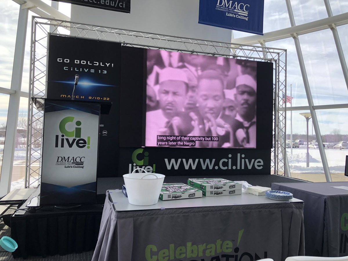 DMACCWest's tweet photo. In honor of Martin Luther King Jr. Day, students and staff listened to the famous "I have a dream" speech, and talked about how to make the world a better place. #MLKDay #OneDMACCCommunity https://t.co/ZK6nXqkylO