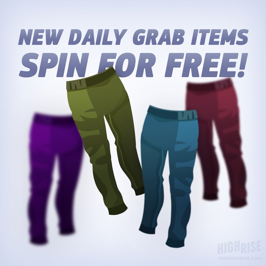 HighriseApp's tweet photo. Check out our Daily Grab in the shop for a chance to spin to some FREE rewards! We've just updated it with FOUR brand new items! 🥳
#highriseapp #highrisemetaverse #dailygrab https://t.co/r2G4wOem7V