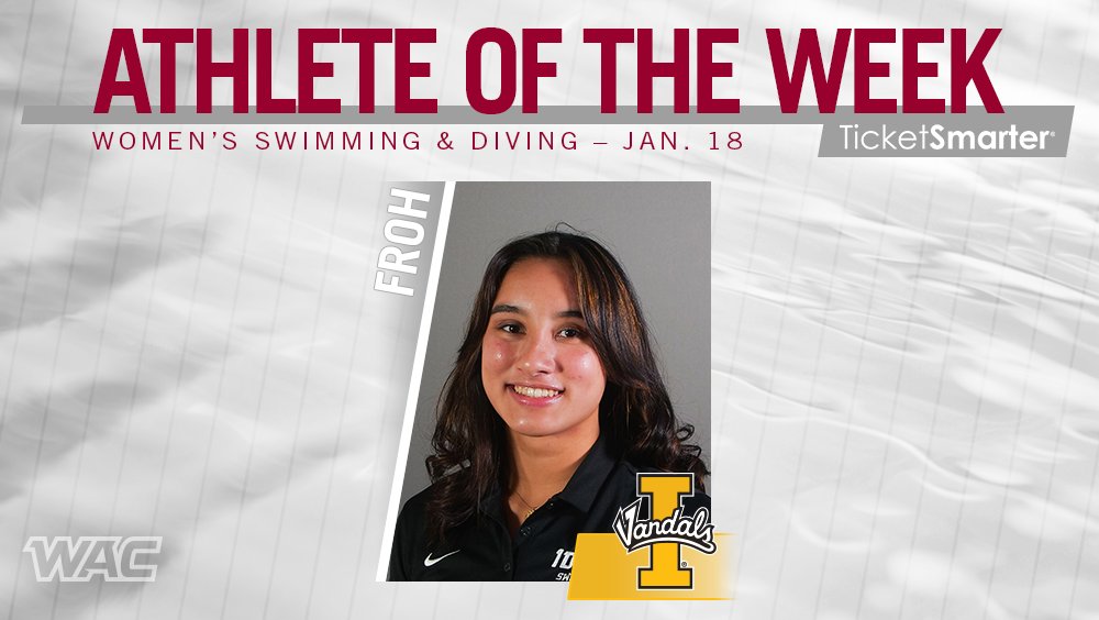 Congratulations to <a href="/Idaho_Vandals/">Idaho Vandals</a>' Zoe Froh on being named our <a href="/TicketSmarter/">TicketSmarter</a> #WACsd Athlete of the Week!🏊

➡️bit.ly/3nCWn4O