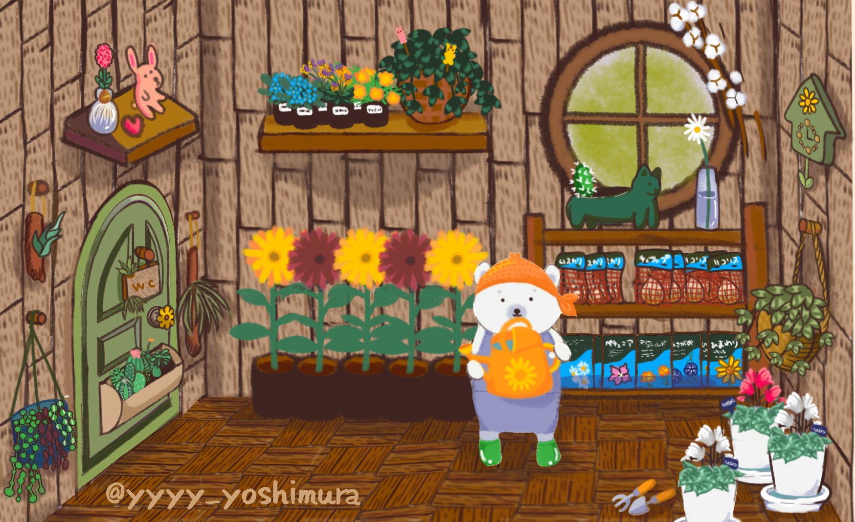よしむら イラスト どんぐりの森 しろくまくんのお花屋さん イラスト 可愛い 可愛いイラスト シロクマ しろくま ゆるかわイラスト ゆるかわ 手書きイラスト T Co 2iqenfdtyc Twitter