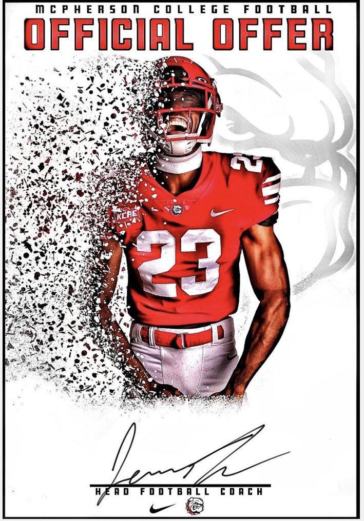 JordanWebster93's tweet photo. Blessed to receive a offer from McPherson College  @hytfootball @MACBulldogsFB @CoachJFisc @CoachL__ @CoachZWilliams @__CoachMaye @tcamblazer @CCrawford46 @gregpatterson51 https://t.co/RF8QIRtD08